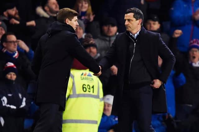 Rangers manager Steven Gerrard is looking forward to 'a tough test' against Jack Ross' Hibs side at Ibrox on Boxing Day. (Photo by Rob Casey / SNS Group)