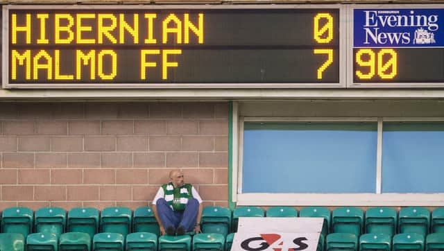 Hibs suffered their own 7-0 disaster against Malmo.