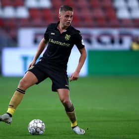 Joey Veerman of SC Heerenveen in action during the Dutch Eredivisie match between FC Utrecht and SC Heerenveen at Stadion Galgenwaard on October 02, 2020 in Utrecht, Netherlands. (Photo by Dean Mouhtaropoulos/Getty Images)