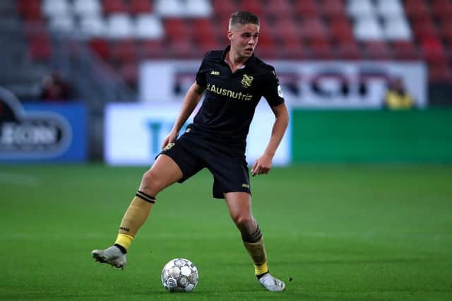 Joey Veerman of SC Heerenveen in action during the Dutch Eredivisie match between FC Utrecht and SC Heerenveen at Stadion Galgenwaard on October 02, 2020 in Utrecht, Netherlands. (Photo by Dean Mouhtaropoulos/Getty Images)