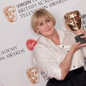 Sarah Lancashire wins the Leading Actress award for Happy Valley. (Pic credit: Jeff Spicer / Getty Images)