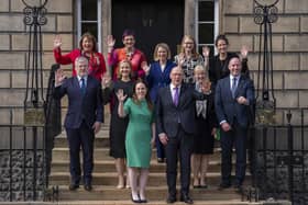 First Minister John Swinney with his newly-appointed cabinet on the steps of Bute House (Picture: Jane Barlow/PA Wire)