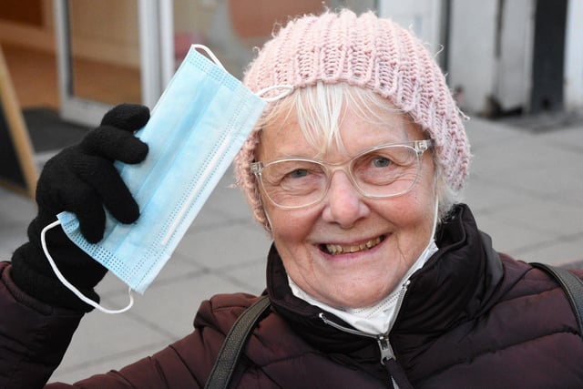 Annie Rogers from South Shields has always worn a face mask during the pandemic and will continue too in the future.