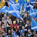 Alba Party leader Alex Salmond was speaking at a rally held by independence campaigners All Under One Banner. Picture: Getty Images