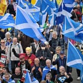 Alba Party leader Alex Salmond was speaking at a rally held by independence campaigners All Under One Banner. Picture: Getty Images