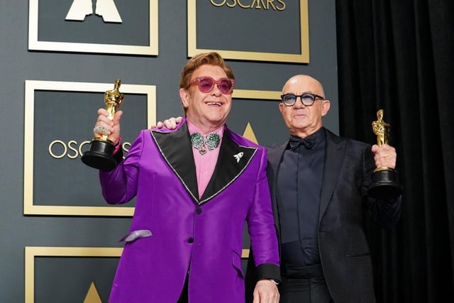Oscars: 1995 Best Original Song for 'Can You Feel the Love Tonight' from The Lion King; 2020 Best Original Song for '(I'm Gonna) Love Me Again' from Rocketman; Emmys: 2024 best variety special live for 'Elton John Live: Farewell From Dodger Stadium'; Tonys: 2000 best original score for musical Aida; Grammys: 1987 Best Pop Performance by a Duo or Group with Vocal for 'That's What Friends Are For'; 1992 Best Instrumental Composition for 'Basque'; 1995 Best Male Pop Vocal Performance for 'Can You Feel The Love Tonight'; 1998 Best Male Pop Vocal Performance for 'Candle in the Wind 1997'; 1999 Grammy Legend Award (honorary award); 2001 Best Musical Show Album for Elton John & Tim Rice's Aida;