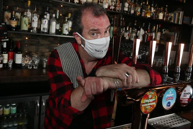 ScotGov 'Stick With It' campaign with Actor Gavin Mitchell (Boaby the Barman from Still Game). Picture by Stewart Attwood.