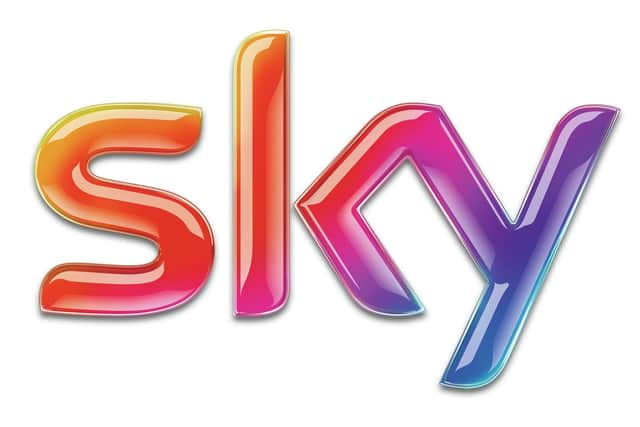 The Sky logo. Users across east and central Scotland have reported their Sky broadband service being down. Picture: Sky/PA Wire