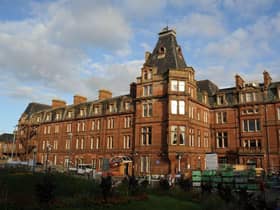 The derelict Ayr Station Hotel had been served with a dangerous buildings notice because of its poor condition. Picture: N Hackett