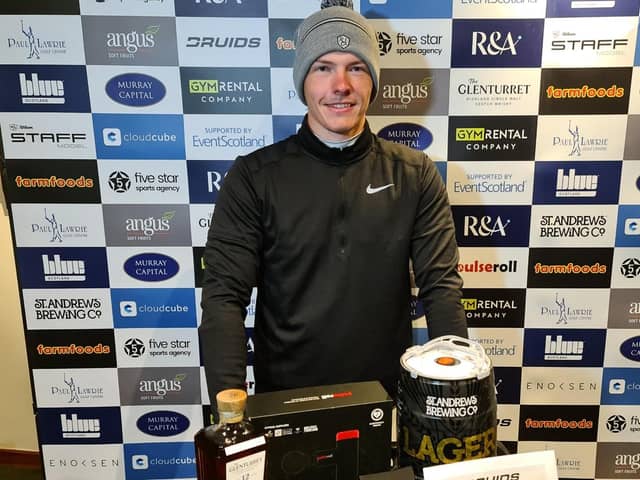 Kieran Cantley after beating Paul O'Hara in a play-off to win the Royal Dornoch Masters. Picture: Tartan Pro Tour