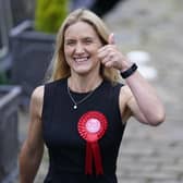 Kim Leadbeater walks along the canal path in Huddersfield after winning the Batley and Spen by-election and now representing the seat previously held by her sister Jo Cox, who was murdered in the constituency in 2016 picture: Danny Lawson