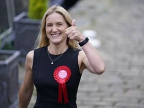 Kim Leadbeater walks along the canal path in Huddersfield after winning the Batley and Spen by-election and now representing the seat previously held by her sister Jo Cox, who was murdered in the constituency in 2016 picture: Danny Lawson