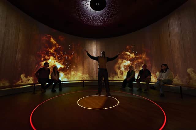 Experiences added by the recent £3m upgrade include visitors being seated inside a vast virtual whisky cask. Picture: contributed.