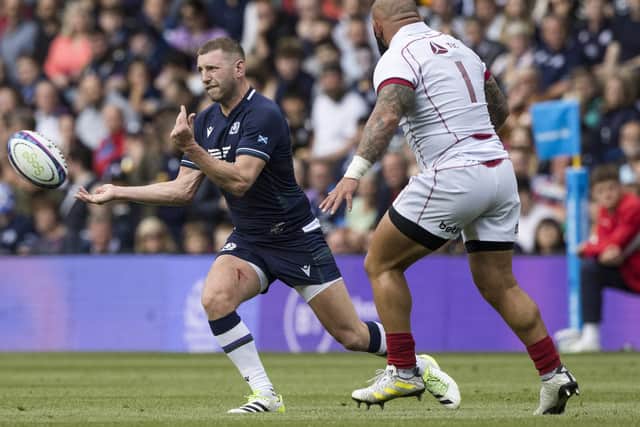Finn Russell, in action for Scotland against Georgia at Murrayfield, has been described as a 'magician' by South Africa's Duane Vermeulen.  (Photo by Craig Williamson / SNS Group)