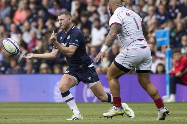Finn Russell, in action for Scotland against Georgia at Murrayfield, has been described as a 'magician' by South Africa's Duane Vermeulen. (Photo by Craig Williamson / SNS Group)
