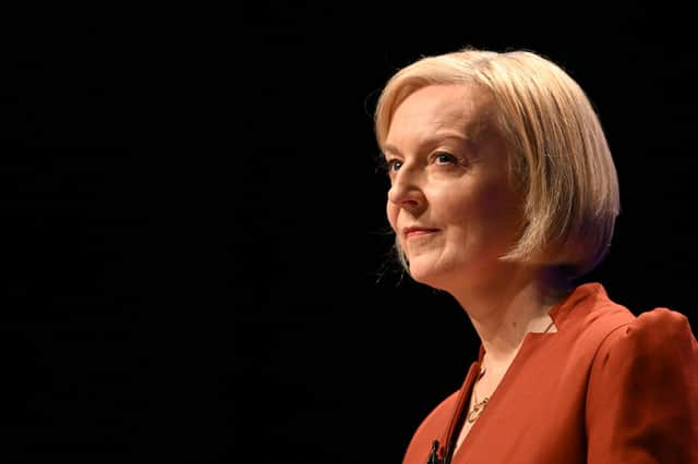 Prime Minister Liz Truss delivers her keynote speech on the final day of the Conservative Party Conference in Birmingham