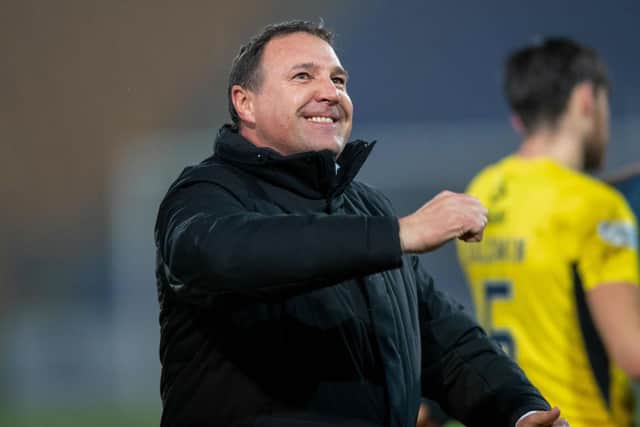 Malky MacKay celebrates Ross County's midweek win over St Johnstone at McDiarmid Park (Photo by Mark Scates / SNS Group)