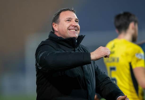 Malky MacKay celebrates Ross County's midweek win over St Johnstone at McDiarmid Park (Photo by Mark Scates / SNS Group)