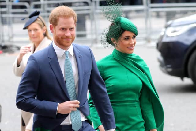 Prince Harry, Duke of Sussex and Meghan, Duchess of Sussex attend the Commonwealth Day Service 2020 at Westminster Abbey.