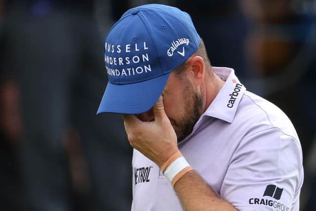 A dejected Richie Ramsay leaves the 18th green after completing his final round of the Betfred British Masters hosted by Danny Willett at The Belfry. Picture: Andrew Redington/Getty Images.