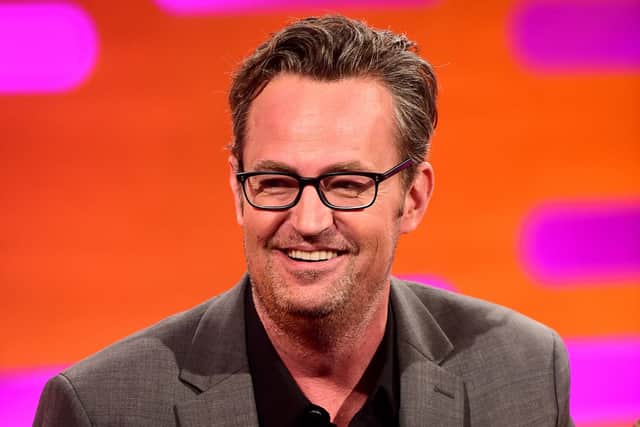 Actor Matthew Perry during filming of the Graham Norton Show at The London Studios, south London. Picture: PA