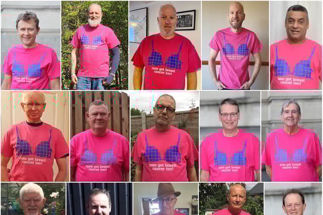 John is one of several men who have been diagnosed with breast cancer raising awareness of the disease. Picture: Walk the Walk/Paul Brown
