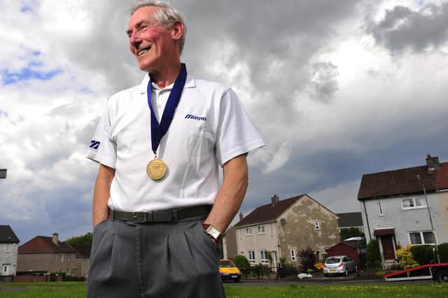 Lachie Stewart at home in Bonhill, near Dumbarton, in 2013