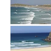 Crowds at Newquay's Fistral Beach (top) contrast with the empty beaches of the Isle of Lewis (bottom). PICS: Nilfanion / Creative Commons (Newquay); Roger Co / The Scotsman (Isle of Lewis)