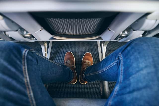 Legroom on an economy flight is limited so leg exercises are recommended. Pic: Alamy/PA.