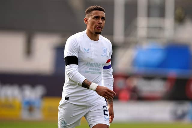 Rangers' James Tavernier during the cinch Premiership match at the Kilmac Stadium, Dundee. (Andrew Milligan/PA Wire)