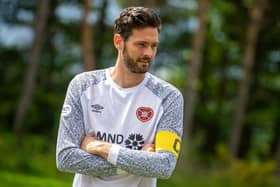 New Hearts captain Craig Gordon dons the armband.