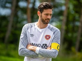 New Hearts captain Craig Gordon dons the armband.