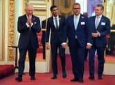 King Charles III (far left) arrives with, (left to right) Prime Minister Rishi Sunak, Alok Sharma (centre), who presided over Cop26 and Brian Moynihan, Chair and CEO of Bank of America and Co-Chair of Sustainable Markets Initiative, during a reception for world leaders, business figures, environmentalists and NGOs at Buckingham Palace ahead of the COP27 Summit.  The King's knowledge and presence at COP27 will be missed, writes Philip Lymbery.  PIC: Jonathan Brady/PA Wire.
