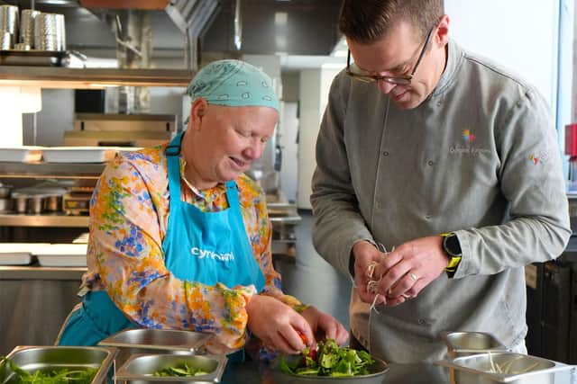 Sue O'Neill-Berest and Dominik Kawalec creating bespoke menu