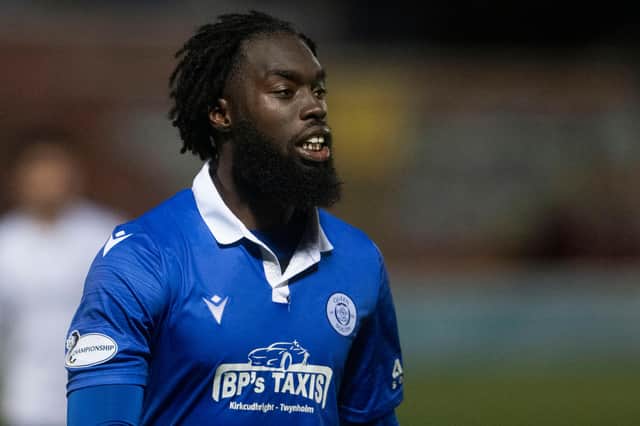 Livingston have signed Queen of the South defender Ayo Obileye on a pre-contract agreement. (Photo by Craig Foy / SNS Group)