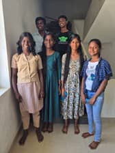 The students benefitting from Pinnacle's school furniture