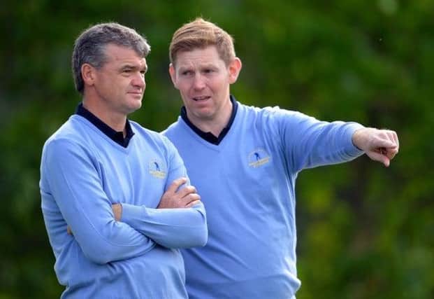 Paul Lawrie, left, and Stephen Gallacher are using their foundations to provide playing opportunities for Scotland's top juniors this winter