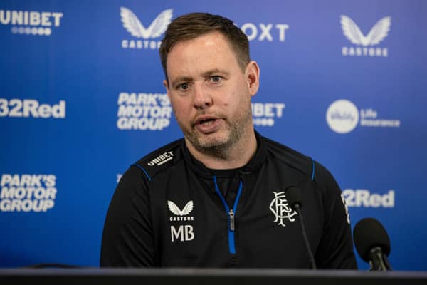 GLASGOW, SCOTLAND - MAY 19: Michael Beale has suggested "a wild goose chase" is going on over speculation on a new goalkeeper for the club as he prepares to welcome a first  signing in what will be an extensive summer overhaul. (Photo by Alan Harvey / SNS Group)