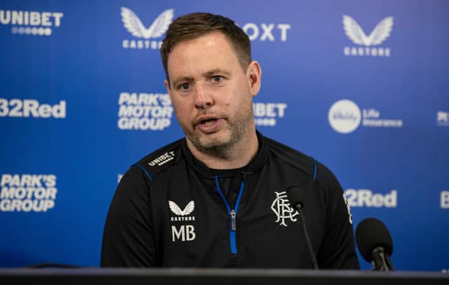GLASGOW, SCOTLAND - MAY 19: Michael Beale has suggested "a wild goose chase" is going on over speculation on a new goalkeeper for the club as he prepares to welcome a first signing in what will be an extensive summer overhaul. (Photo by Alan Harvey / SNS Group)