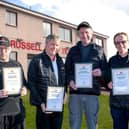 From left, Phillip Hairstains, David Gibson, Edward Duncan Cossar and Colin Varrie