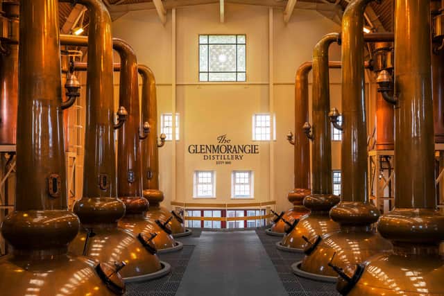 Glenmorangie's distillery in Tain claims to have the tallest copper stills in Scotland. Picture: Carol Sachs.