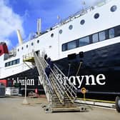 The Glen Sannox at the Ferguson Marine shipyard in Port Glasgow last week (Picture: John Devlin)
