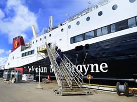 The Glen Sannox at the Ferguson Marine shipyard in Port Glasgow last week (Picture: John Devlin)