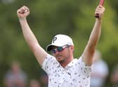 Ewen Ferguson celebrates his success in Northern Ireland.