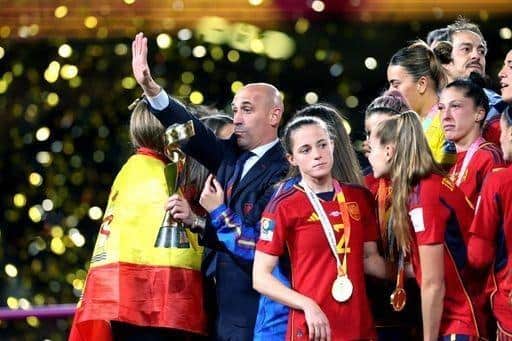 Spanish football federation president Luis Rubiales following the FIFA Women's World Cup final. FIFA has opened disciplinary proceedings against Spanish FA president Luis Rubiales in relation to his conduct at the World Cup final in Sydney on Sunday.