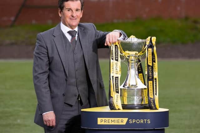 Tosh McKinlay pictured as the draw is made for the first round of the 2021/22 Premier Sports Cup (Photo by Alan Harvey / SNS Group)