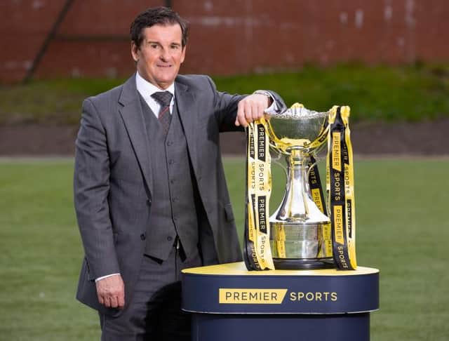 Tosh McKinlay pictured as the draw is made for the first round of the 2021/22 Premier Sports Cup (Photo by Alan Harvey / SNS Group)