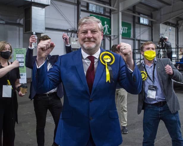 SNP Angus Roberston wins for Edinburgh Central, taking the seat from Scottish Conservatives. Picture: Lisa Ferguson