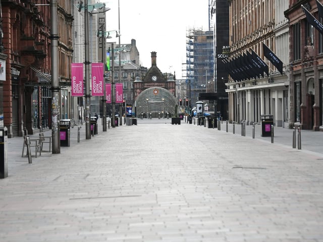 But in the matter of one day, the coronavirus lockdown has changed the landscape of Scotland's cities. Picture: John Devlin