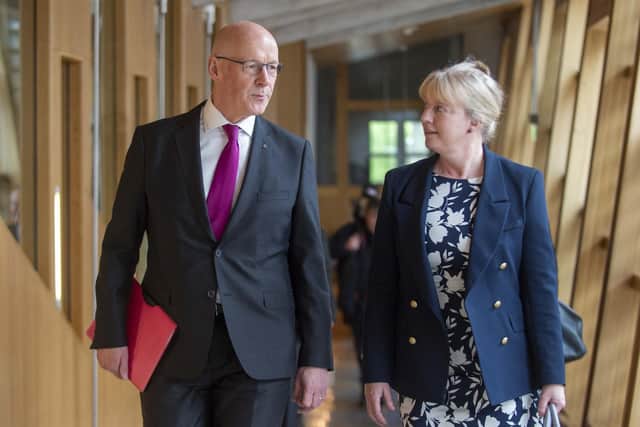 SNP First Minister John Swinney and Finance Secretary Shona Robison have been urged to 'step up' in public sector pay negotiations (Photo by Lisa Ferguson/National World)
